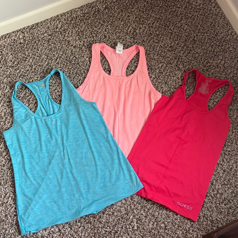Women's Tank Tops - Aqua, Coral, Fuchsia